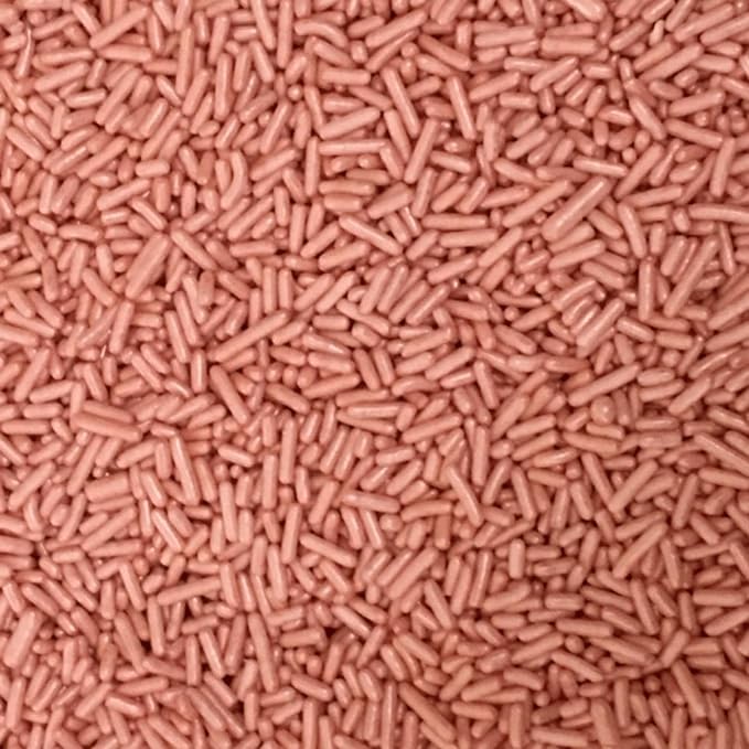 COOL MOM SPRINKLES Rose Gold Jimmies Sprinkles (4 oz.) – Themed Sprinkles for Decorating Cakes, Cupcakes, Cookies & Desserts – Packaged in the USA/Gluten-Free (Jimmies)