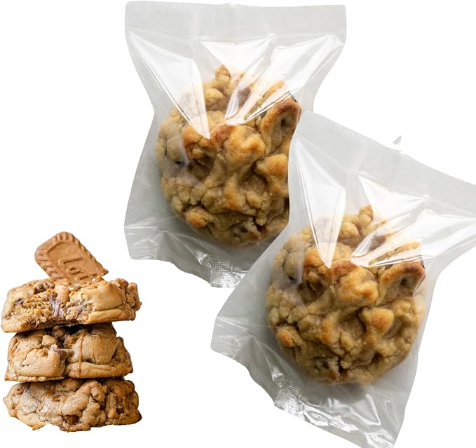 KayLe 4.3 x 5.9 Matte Treat Bags, 100 Count Heat Sealable PET Cookie Bags, Frosted Bakery Packaging Bags for Cookies, Candy & Snacks | 4.3 x 5.9 Matte 100