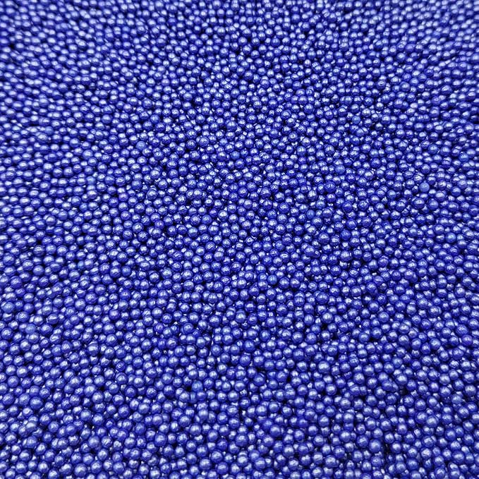 Homankit Royal Blue Nonpareils Sprinkles Edible Cookie Decorations Mini Pearls for Decorating Cake, Baking, Cupcake Toppers, Ice Cream, Donuts 3.88 Ounce