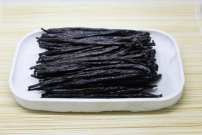 75 Plump Tahitian Vanilla Beans Bulk for Making Vanilla Extract, Vanilla Beans Grade A++, From Papua, Perfect Homemade Extract, baking and cooking (25 BEANS)