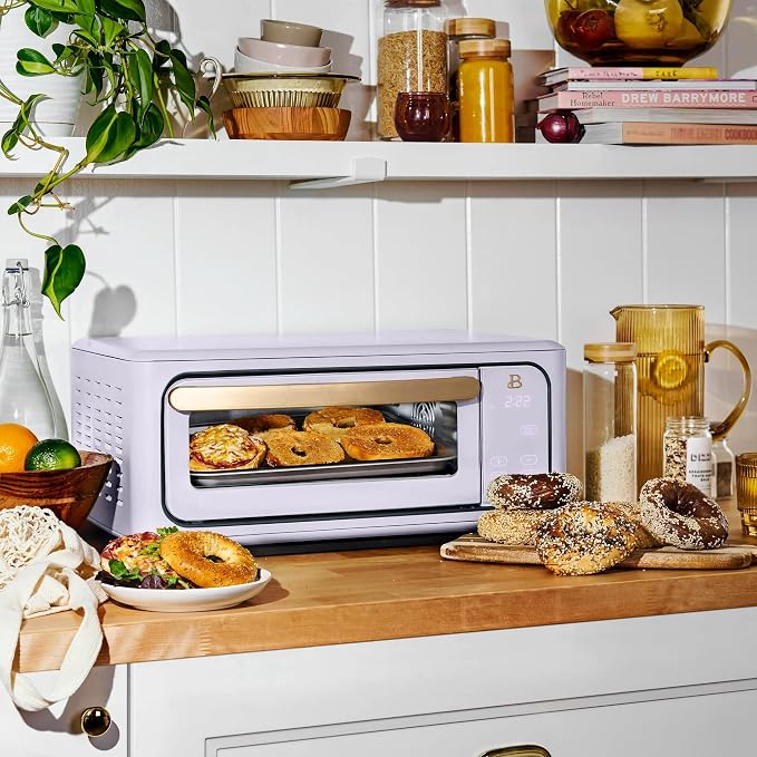 Infrared Air Fry Toaster Oven 9 Slice, 1800W Countertop Oven with Convection & Air Fry Functions, Digital Touch Display, Multi Cooking Modes for Baking, Broiling & Reheating (Lavender)