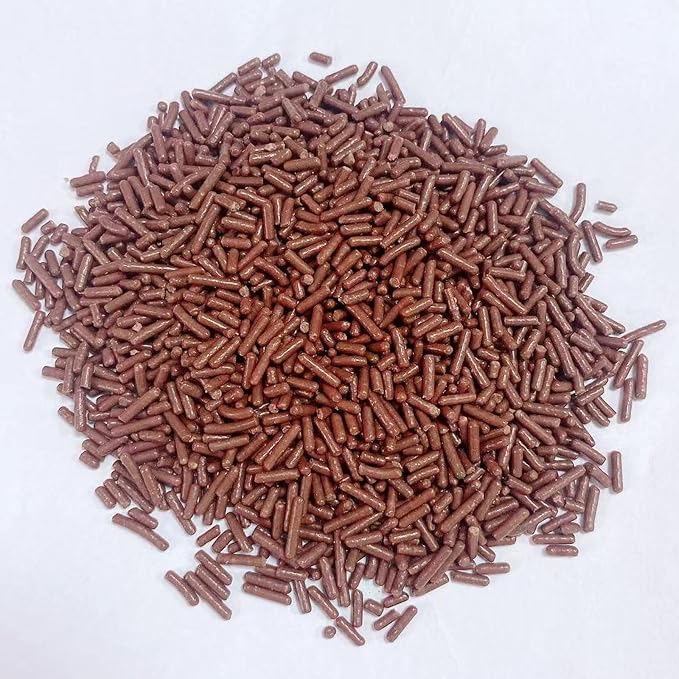PhilaeEC Chocolate Brown Jimmies Sprinkle Edible Soft Jimmies Sprinkle for Cake Decoration Cupcake Topper Cookie Baking Decorations Halloween Christmas Valentine Supplies 2.75oz/78g