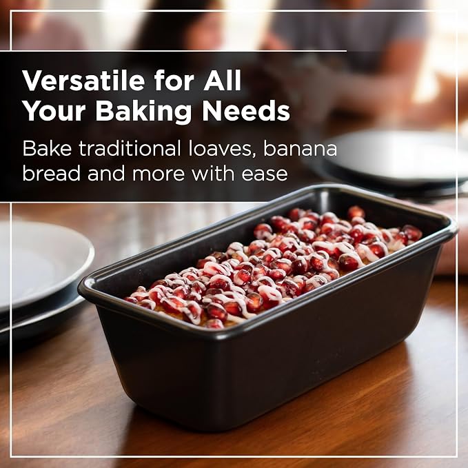 Wrenbury Non Stick Loaf Pan Set, 8 x 4 inch / 9.5 x 5.75 Inch Bread Pan | High Performance 2-Piece 1lb & 2lb Bread Loaf Pan, Nonstick Carbon Steel Bakeware Baking Pan, Set of 2