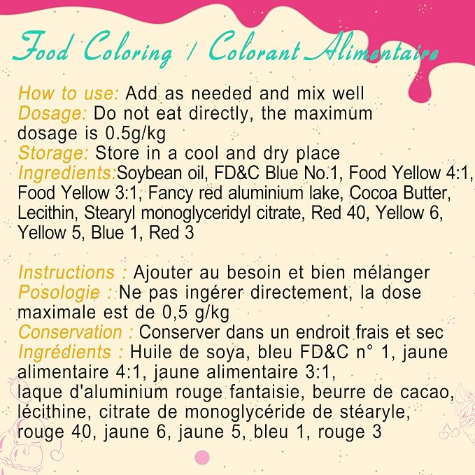 Oil Based Food Coloring - Vibrant Food Coloring for Chocolate, Candy Melts, Baking, Cake Decorating - Upgraded Edible Food Color Dye for Icing, Fondant,Butter, Cookie, DIY Crafts - 2 Fl.oz (Red)