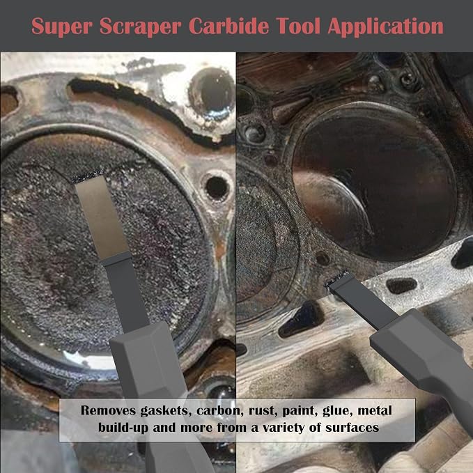 Carbide Scraper, Super Carbide Gasket Scraper for Metal and Automotive, 5/8 Inch Carbide Scraper Set (Grey 1-Piece)