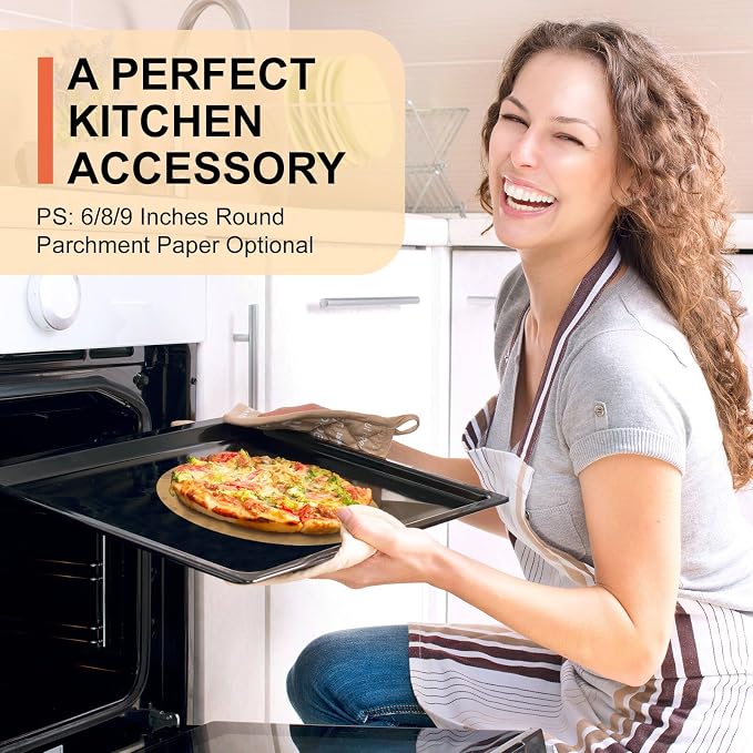 200Pcs 9 Inch Round Baking Parchment Paper - Parchment sheets for Ultimate Baking Experience, Extra-Large Size, Exceptional Non-Stick, Waterproof, and Tear-Resistant, a Must-Have in the Kitchen