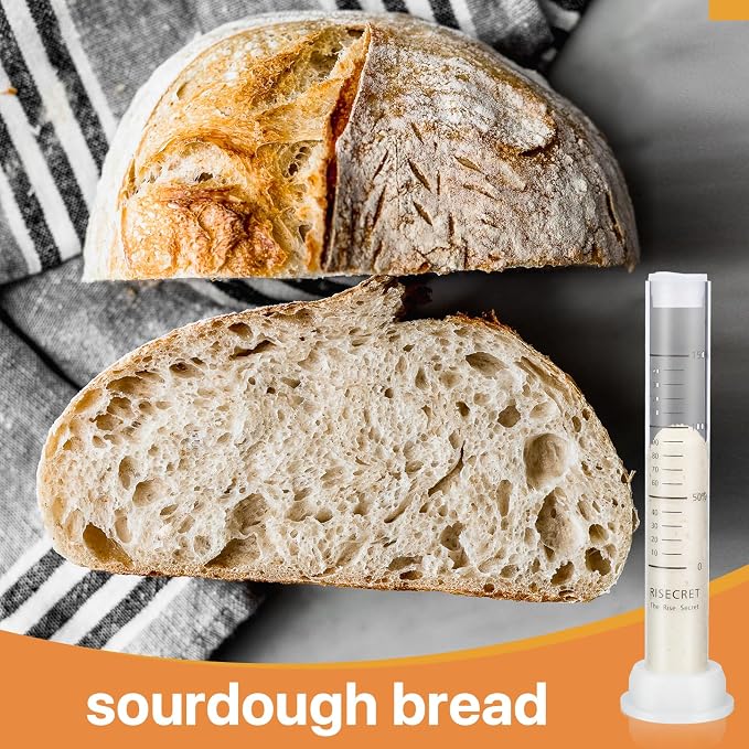 Sourdough Aliquot Jar for Sourdough Starter, Transparent Acrylic Measuring Tube for Dough Rise Tracking, Artisan Bread Baking Tool for Brioche, Panettone & Bakers (white, 1pcs acrylic)