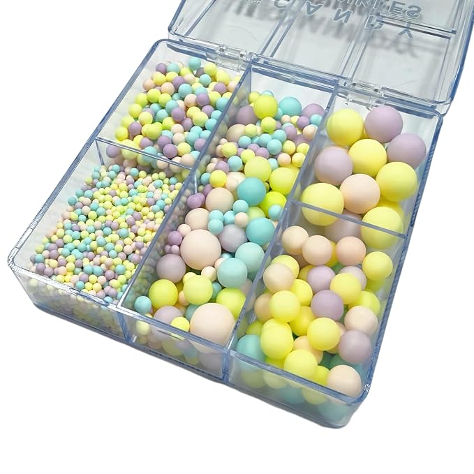 Sentovac Pastel Pearl Nonpareils Pearls Mixing Cake Sprinkles Cake and Cupcake Topper Decorations Sprinkles for Decorating Party Supplies