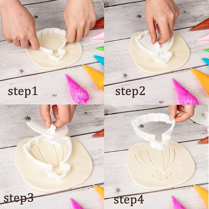 Diamond Ring Cookie Cutter with Plunger Stamps Cake Decoration for DIY Biscuit Cutter Baking PLA Holiday for Kids Party 3.5" Kitchen Supplies
