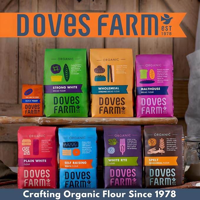 Doves Farm Quick Yeast 4.41 oz (Pack of 5) - Fast Acting Gluten Free Yeast for Baking Bread, Pizza Dough, Rolls | For Hand Baking and Bread Machine | Quick, Fast, Instant, Rapid Rise Leavening Agent