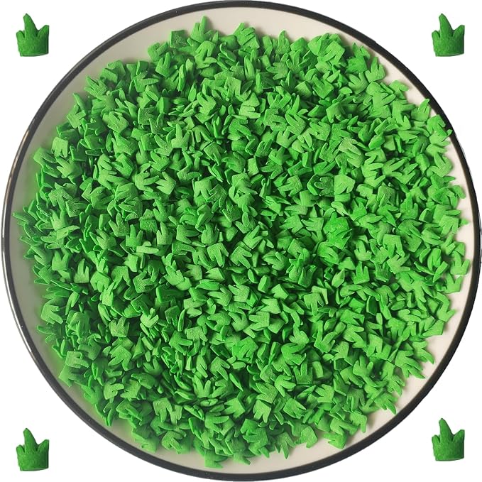Edible Sugar Green Grass Sprinkles Football Field Cake Cupcake Toppers Cookie Decorations Sweet Dessert Sprinkle for Easter Cake Decorating St. Patricks day, 3.4 oz