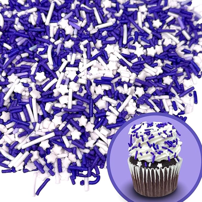 Manvscakes Sprinkles- Edible Cake and Cupcake Sprinkles with Assorted Shapes and Sizes for Parties, Metallic Sprinkle Mix for Cookies, Ice Cream, Cake and Cupcake Decorating
