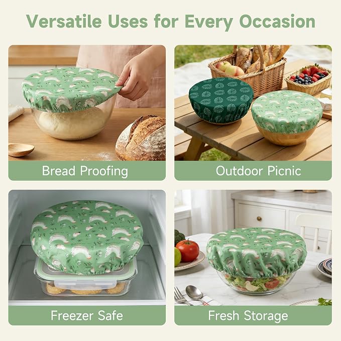 Bowl Covers Reusable Bread Proofing Bowl Covers Sourdough Bread Baking Accessories,Chicken