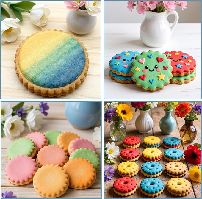 11Pcs Fluted Round Cookie Cutter Set, Stainless Steel Scalloped Cookie Cutter, Reusable with Jagged Edge Design for a Special Event,Baking,Pastries,Holiday Everyday Treat (11PCS)