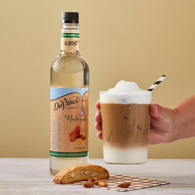 DaVinci Gourmet Naturals Almond Syrup, 25.4 Fluid Ounces (Pack of 1)
