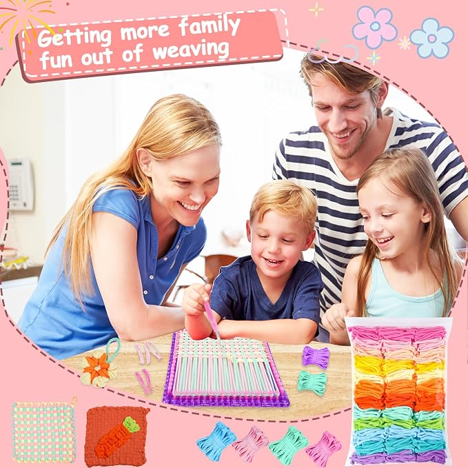 Disracker 804 PCS Potholder Loops, Stretchy Nylon Weaving Loom Loops Refill, Fits 7" Traditional & 10" PRO Looms, 12 Pastel Macaron Colors DIY Craft Kit for Kids & Adults