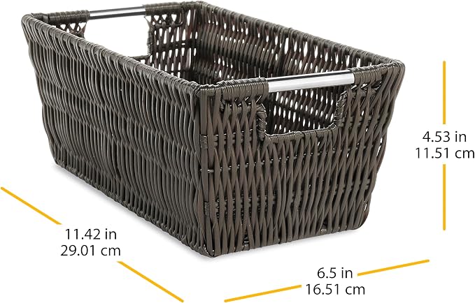 Whitmor Rattique Small Shelf Tote Espresso