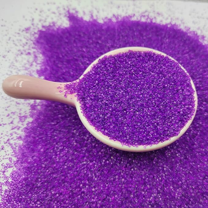 Purple Sanding Sugar Sprinkles, Purple Sugar Crystals, Edible Sparkling Sprinkles for Cake Cupcake Decorating, Baking Cake Decorations, Cookies Ice Cream Toppings, Wedding Party Christmas Supplies 130g/4.6oz