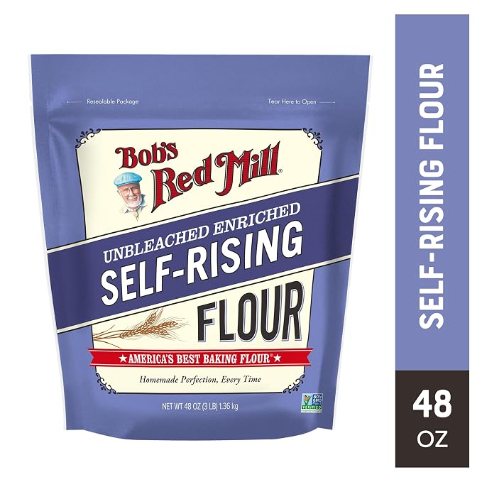 Bob’s Red Mill Self-Rising Flour - 3 lb Bag, Ideal for Biscuits, Pancakes, Quick Breads, Non-GMO, Kosher