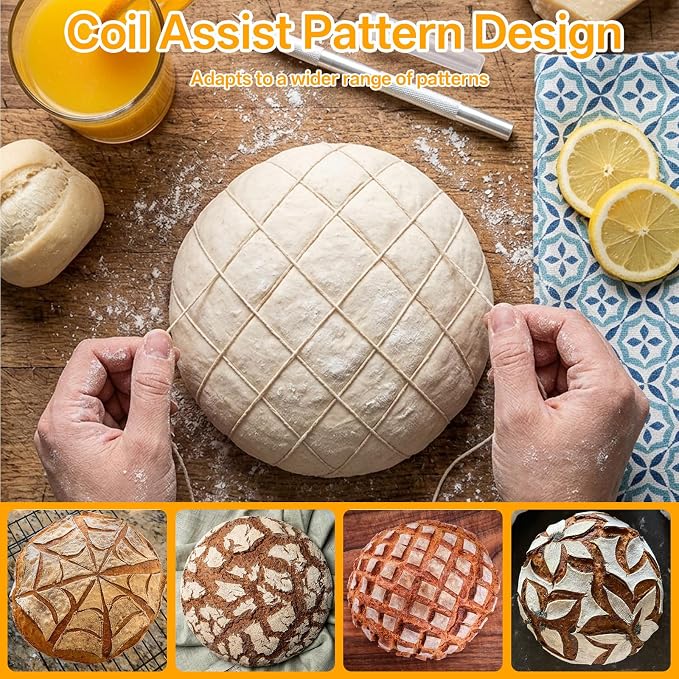 2 Pcs Professional Sourdough Scoring Tool, Bread Lame with 20 Blade | Premium Bread Lame Scoring Tool Kit with 4 Finger Sleeves, Stainless Steel Dough Scorer Knife for Artisan Bread Baking