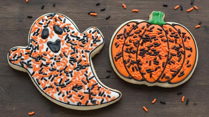 NCS Orange & Black Jimmies Edible Sprinkles – Cupcake, Cake & Cookie Decorations, 7 oz