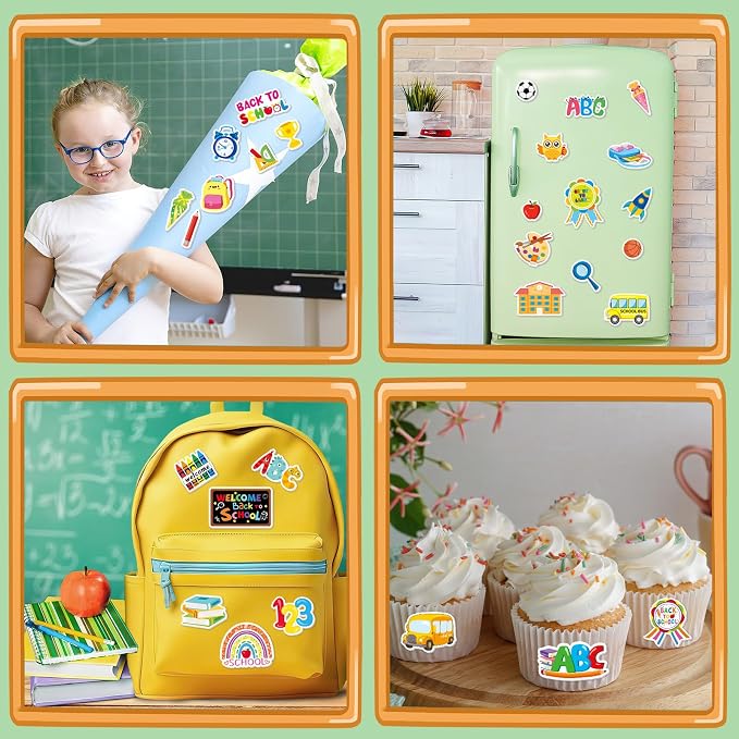 600 Pcs Back to School Foam Stickers Self Adhesive for DIY Craft | First Day of School Decals for Kids, School Projects, Classroom Handmade DIY Arts Crafts, Scrapbook, Party Favors Decorations