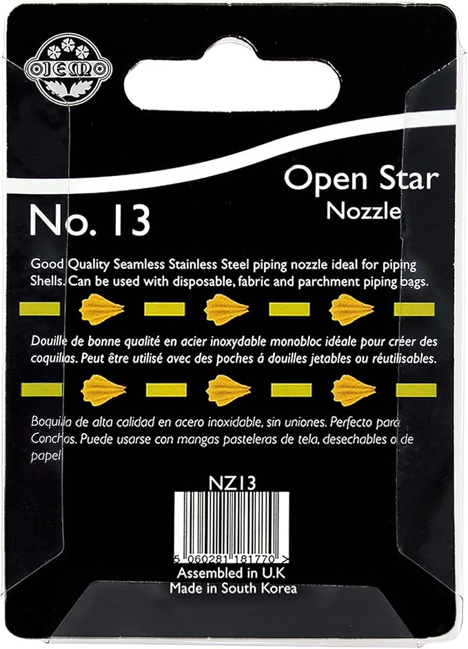 JEM Open Star Piping Nozzle Cake Decorating Tip #13