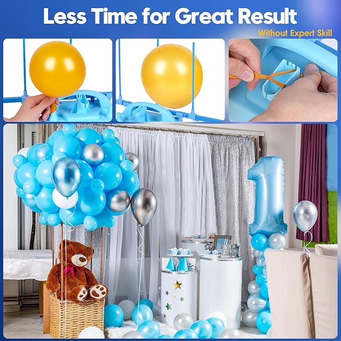 Electric Balloon Pump,110V 600W Portable Dual Nozzles Balloon Pump,Air Pump Balloon Blower for Party Decorations with Tying Tool