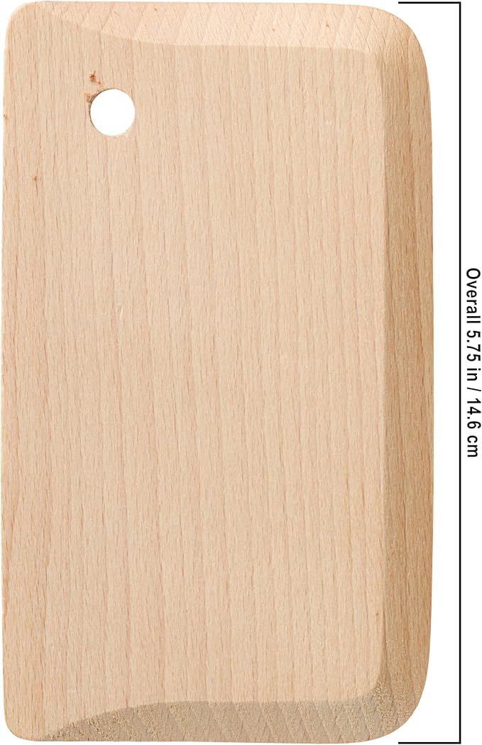 Redecker Wooden Dough Separator & Board Scraper – Durable Untreated Beechwood, Dual Function for Precise Portioning & Neat Workspace – Essential Baking Tool for Home Bakers, Made in Italy