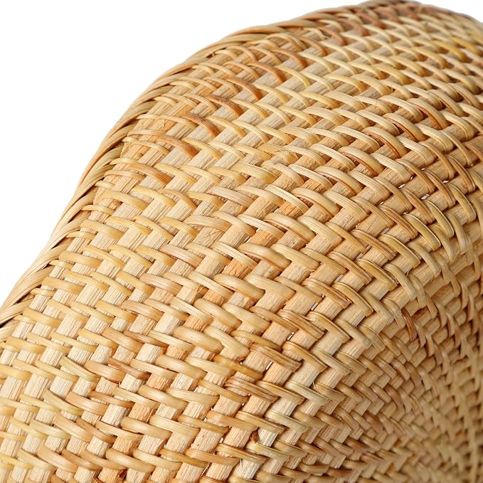 YANGQIHOME Rattan Bread Basket, Round Fruit Baskets, Wicker Storage Bowls, Natural Woven Serving Basket Bowls, Decorative Baskets for Kitchen Counter Organizing