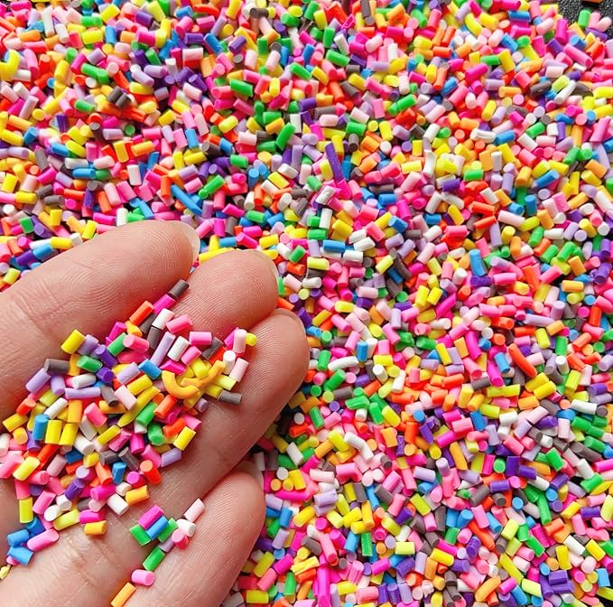 EHOPE 50g Fake Sprinkles Resin Sprinkles Fake Candy Sprinkles Clay Sprinkles Polymer Sprinkles Polymer Clay Slices for Nail Art DIY Crafts Cake Phone Case(Purple Sugar granules-12)