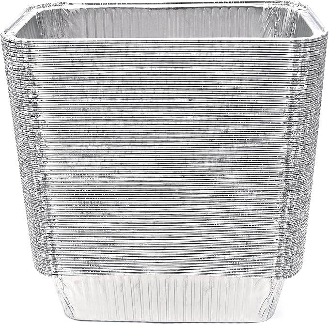 (600 Pack) Premium 2-LB Bread Loaf Baking Pans - 8.5" x 4.5" x 2.5" l Heavy Duty l Disposable Aluminum Foil Tins for Cakes Meatloaf Lasagna
