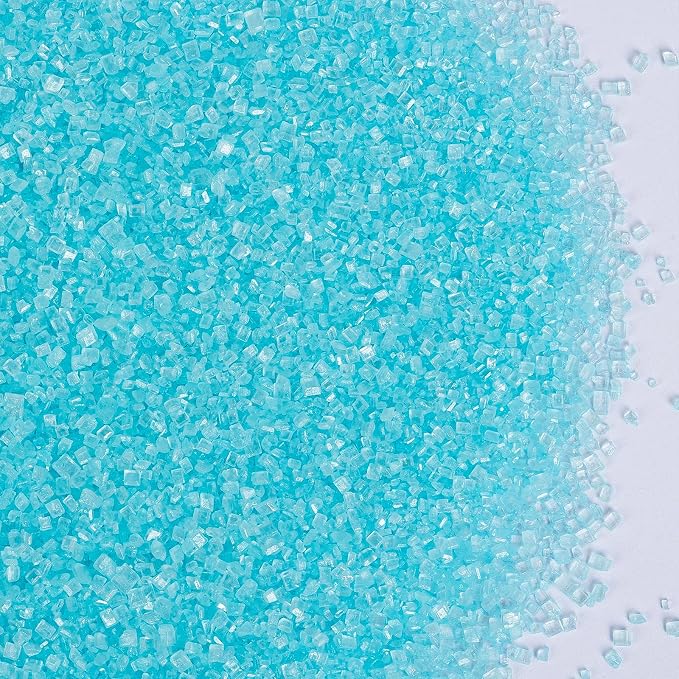 Edible Blue Sprinkles,150g,Bright Blue Sanding Sugar for Cake Decorating,Sky Blue Sprinkle Crystals Mix for Cookie,Ice Cream,Fondant Cake,Caramel Apples,Cupcakes,Desserts Toppers,Birthday Party,Festival Baking Decoration Supplies