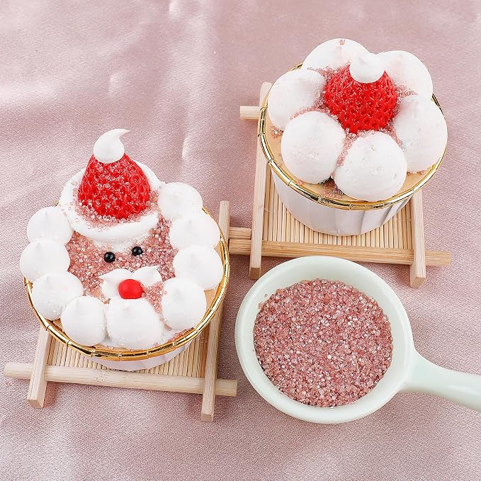 Rose Gold Sanding Sugar Sprinkles - Sparkling Sugar Crystals (130g/4.6oz) | Edible Sugar Sprinkles for Baking Decorations, Cookies, Cupcakes, Cakes, Ice Cream Toppings