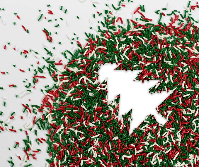 Christmas Sprinkles | Holiday Sprinkles for Baking & Cake Decorating 1.5 LB | Dairy Free & Nut Free | Stern’s Bakery