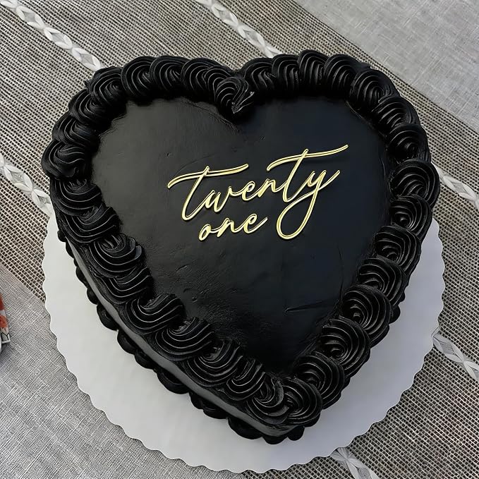 Acrylic Twenty One Cake Topper,21th Birthday Cake Toppers,21th Anniversary Party Decorations Supplies,Cheers to 21 Years Birthday Party Decorations