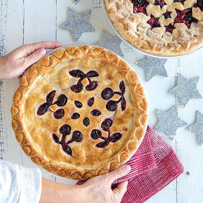 Nordic Ware Stars and Cherries Pie Top Cutter, Red