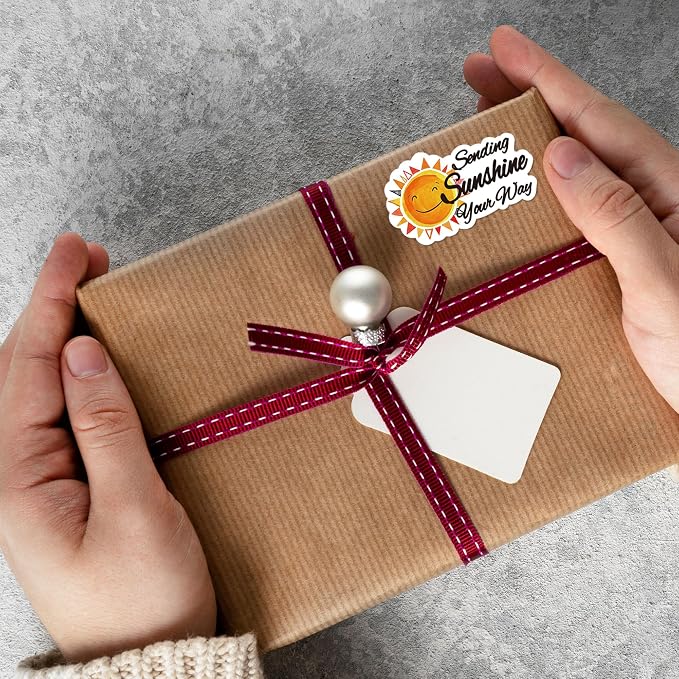 500pcs Sending Sunshine Your Way, Sun & Happy Mail Stickers, Summer Stickers Roll