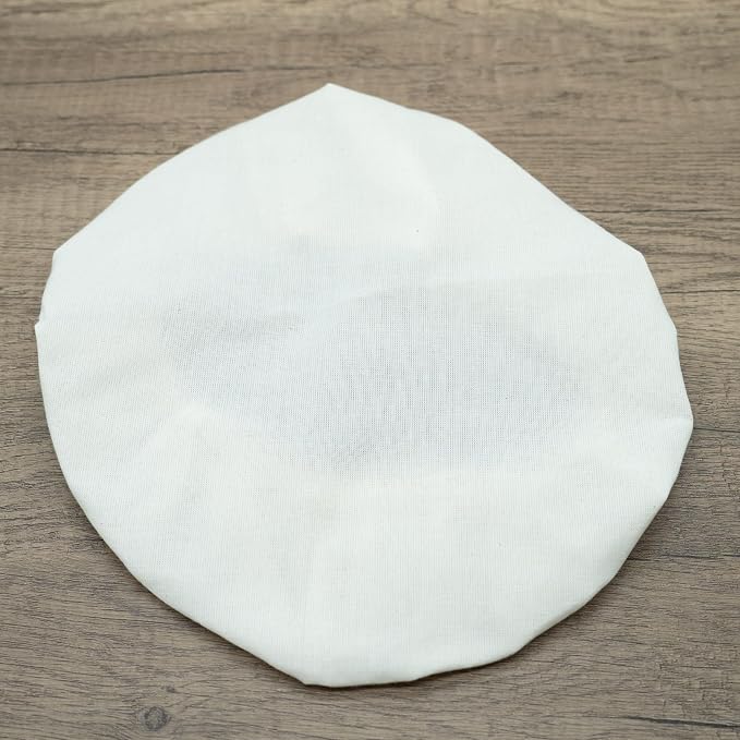 3 Pack Oval Banneton Basket Liners and Covers, Fits 9–12 Inch Oval Bread Proofing Baskets, Reusable Cotton Dough Bowl Cloth Liner for Sourdough Artisan Bread