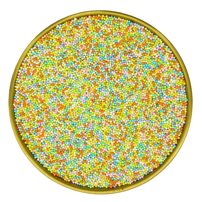 Dynastang 2mm Easter Pearls Sprinkles Edible Pearls Cake Decorating Stars Cake Decorations Cupcake Toppers Cookie Decorating Perfect for Cakes, Cupcakes, Desserts Toppings 3OZ