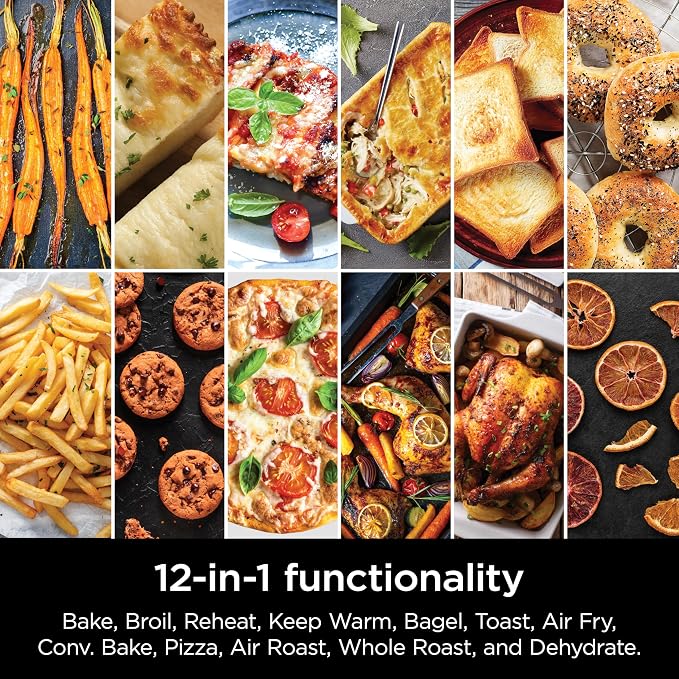 Ninja Double Stack XL Countertop Oven & Air Fryer, 12-in-1, Flexdoor, FlavorSeal, SMART FINISH with DualZone Technology, Countertop Oven, Air Fryer, Bake, Broil, Reheat, Pizza, Stainless Steel, DCT601 (Renewed)