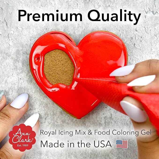 Cookie Decorating Set with Royal Icing Mix and Food Coloring Gel