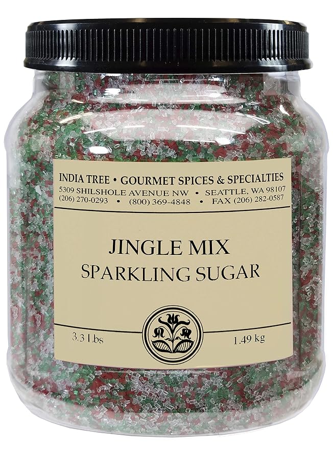 India Tree Sparkling Sugar Jingle Mix, 3.3lbs
