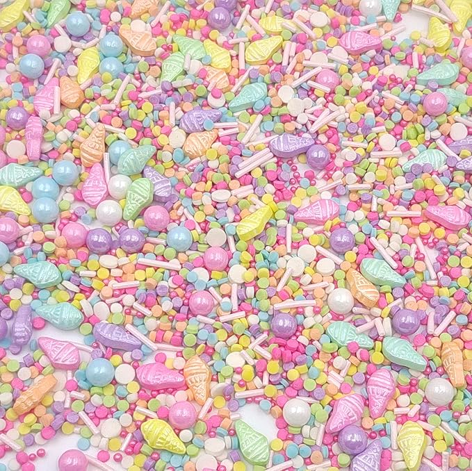 Sentovac Summer Sprinkles for Decorating | Edible Cake Cupcake Ice Cream Sprinkles 1 Bottle 3.35oz/ 95g | Edible Cake Decorations Cupcake Toppers