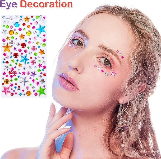 880pcs Gem Stickers Rhinestones for Crafts - Self Adhesive Jewels Stickers, Acrylic Gems DIY Craft Decorative Diamond Small Stickers for Kids