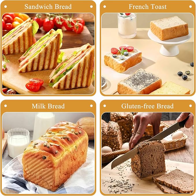LIANYU Loaf Pan with Lid Set of 4, Pullman Loaf Baking Bread Pans, Nonstick Carbon Steel Homemade Toast Sandwich Box, 1 Pound Dough Small Metal Bakeware, Black
