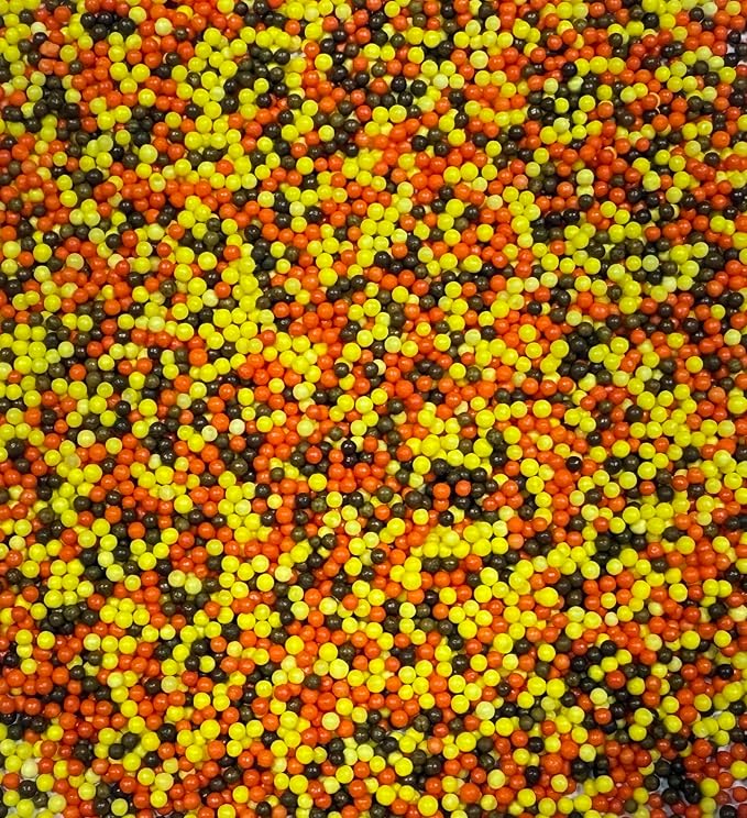 Sentovac 2mm Fall Nonpareils Pearl Sugar Sprinkles for Cake Decorating |Edible Cake Cupcake| 1 Bottle 3.88oz/110g Sprinkles for Decorating