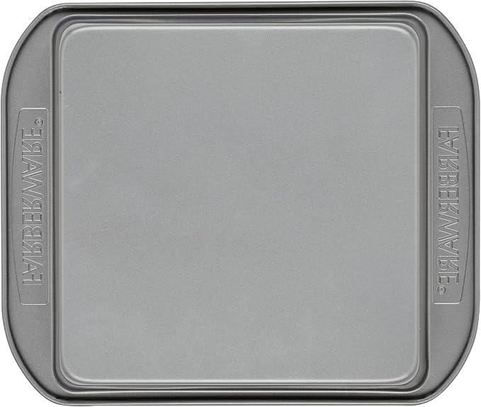 Farberware Nonstick Bakeware 9x9 Baking Pan, Square Cake Pan, Gray