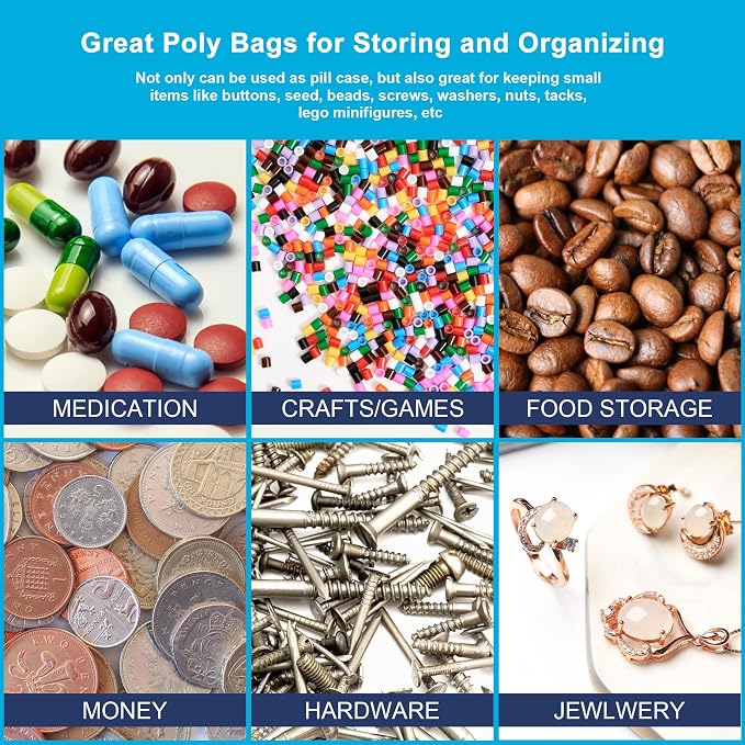 6''x 9'', (Pack of 100) 2 mil Thick Clear Plastic Reclosable Zip Poly Bags with Resealable Lock Seal Zipper for Photo, Jewelry, Bakery, Treats, Travel, Storage, Packaging & Shipping