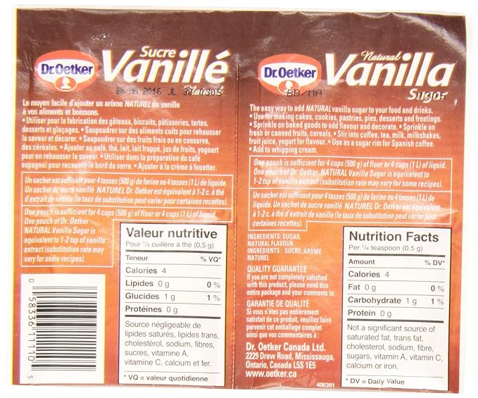Dr. Oetker Vanilla Sugar - Natural - 6 × 8 g